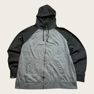 Russell Athletic Hoodie Men's Grey Blank Full Zip Size XXL Hooded Sweatshirt