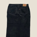 Levi's 751 Black Corduroy Trousers - Size 36 Waist