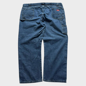 Dickies Carpenter Jeans Baggy Relaxed Men's Blue Denim Straight Leg 50x30