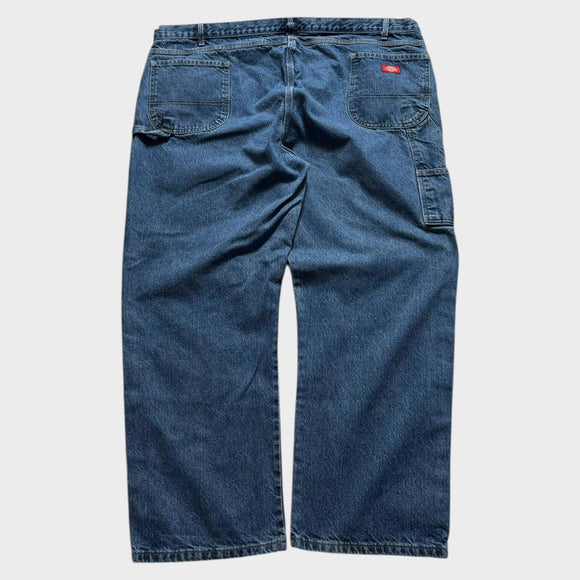 Dickies Carpenter Jeans Baggy Relaxed Men's Blue Denim Straight Leg 50x30