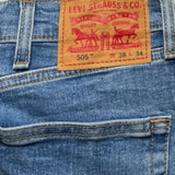 Levi's Men's Blue 505 Regular Straight Leg Jeans 38x31