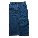 Carhartt Baggy Navy Jeans Blue Relaxed Wide Leg Men's Denim 38x27