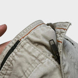 Eddie Bauer Baggy Cargo Shorts Men's Tan Cream Relaxed Wide Leg Size 40 Waist