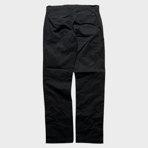 Tommy Hilfiger Chino Pants Men's Black Trousers Chinos Slim Straight 30x32