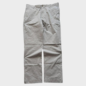 Ralph Lauren Chinos Pants Men's Grey Baggy Straight Wide Leg Trousers 36x31