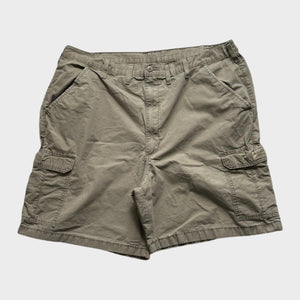 Wrangler Cargo Shorts Men's Tan Brown Baggy Relaxed Size 40 Waist Canvas Cotton