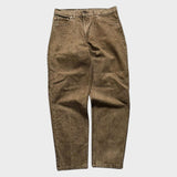 Levi's Men's Brown Tan Stonewashed Baggy Relaxed Tapered Jeans 33x30
