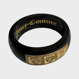 Vintage 1990s Juicy Couture Women's Black and Gold Bracelet Jewellery 90s