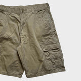 Wrangler Baggy Cargo Shorts Men's Tan Brown Baggy Relaxed Wide Leg 32 Waist