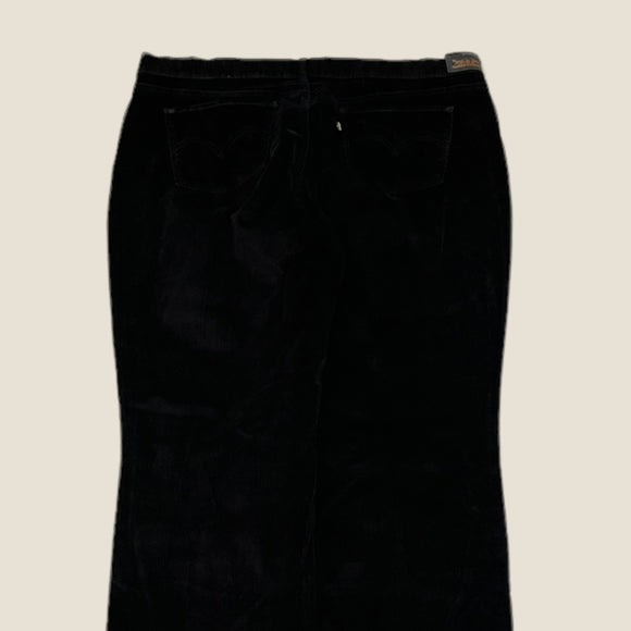 Levi's 505 Black Corduroy Trousers - Size 38 Waist