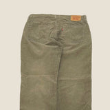 Levi's 751 Beige Grey Corduroy Trousers - Size 36 Waist