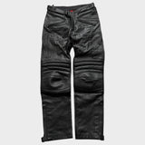 Hein Gericke Biker Pants Straight Leg Black Leather Trousers 30 Waist Motorcycle