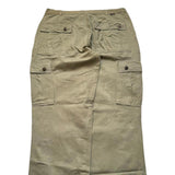 Baggy Cargo Pants Men's Criss Cross Tan Baggy Straight Leg Trousers Cotton 36x31