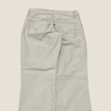 Levi's 550 Cream Grey Corduroy Trousers - Size 28 Waist