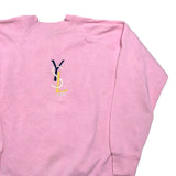 Vintage YSL Spell Out Pink Sweatshirt - Women's Small