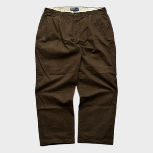 Ralph Lauren Chino Pants Men's Brown Andrew Trousers Baggy Straight Leg 40x30