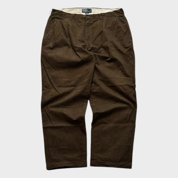 Ralph Lauren Chino Pants Men's Brown Andrew Trousers Baggy Straight Leg 40x30
