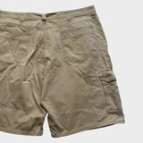 Wrangler Baggy Cargo Shorts Men's Tan Brown Relaxed Wide Leg Size 42 Waist