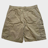 Izod Baggy Cargo Shorts Men's Tan Brown Cotton Canvas Relaxed Wide Leg 38 Waist