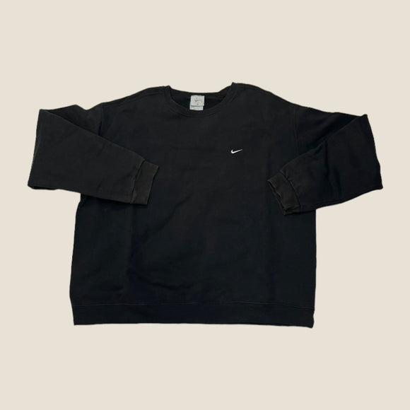 Vintage Y2K Nike Black Swoosh Sweatshirt - Size XXL