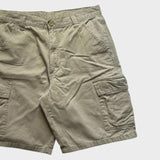 Wrangler Baggy Cargo Shorts Men's Tan Brown Relaxed Size 33 Waist