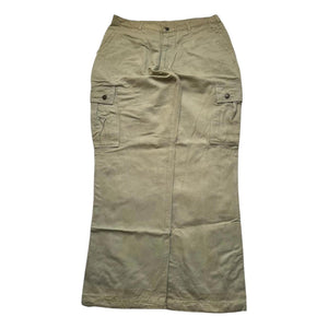 Baggy Cargo Pants Men's Criss Cross Tan Baggy Straight Leg Trousers Cotton 36x31