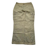 Baggy Cargo Pants Men's Criss Cross Tan Baggy Straight Leg Trousers Cotton 36x31