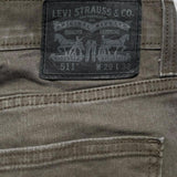 Levi's Khaki Green Jeans Slim Fit Straight Leg 511 Denim Men's 29x31