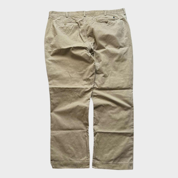Ralph Lauren Chinos Pants Men's Tan Cream Trousers Baggy Straight Leg 42x32