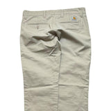 Carhartt Men's Cream Tan Sid Trousers Slim Straight Fit 30x30