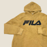 Vintage FILA Beige Fleece Hoodie - Women’s UK 14