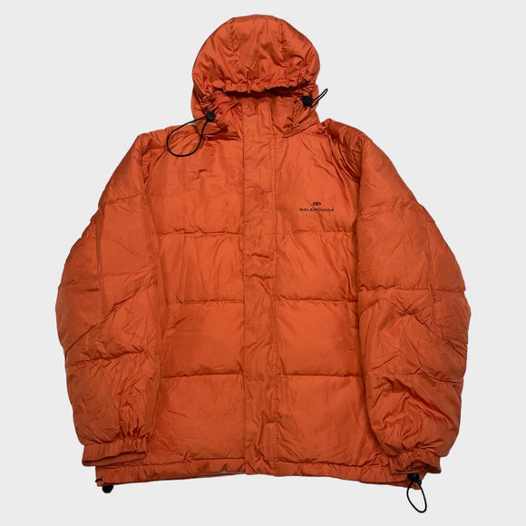 Vintage 90s Balenciaga Orange Puffer Jacket Men s Large Case Clothing Case Clothing Company