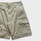 Levi's Baggy Cargo Shorts Vintage Y2K Tan Cream Relaxed Wide Leg 32 Waist Mens