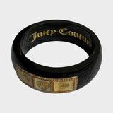 Vintage 1990s Juicy Couture Women's Black and Gold Bracelet Jewellery 90s