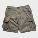 Wrangler Baggy Cargo Shorts Men's Tan Brown Relaxed Wide Leg Size 34 Waist