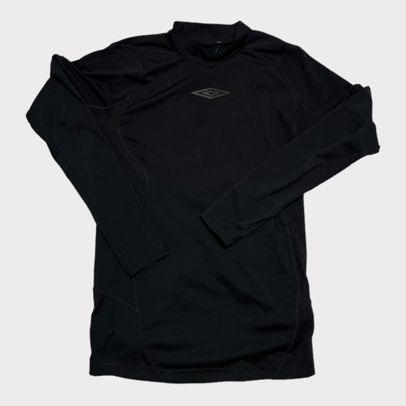 Umbro Black Logo Long Sleeve T-shirt - Size Medium