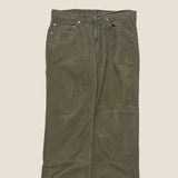 Levi's 752 Olive Corduroy Trousers - Size 32