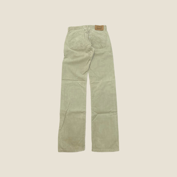 Levi's 551 Beige Corduroy Trousers - Size 26 Waist