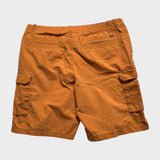 Izod Cargo Shorts Men's Orange Tan Baggy Relaxed Canvas Cotton Size 38 Waist