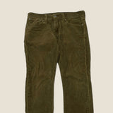 Levi's 510 Olive Corduroy Trousers - Size 30 Waist