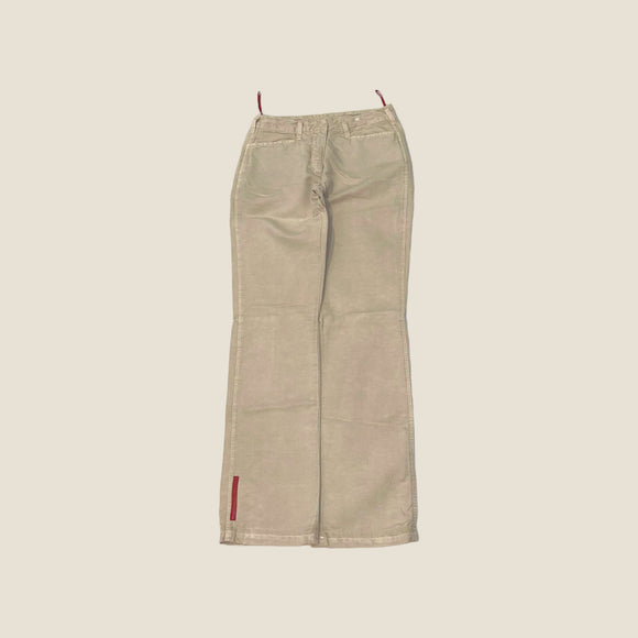 Vintage Prada Sport Women's nude trousers - Women's Size S