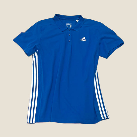 Adidas Originals Spell Out Blue Polo Shirt - Size Large