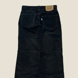 Levi's 714 Black Corduroy Trousers - Size 28 Waist