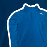 Adidas Blue Q Zip Sweatshirt - Men's Medium