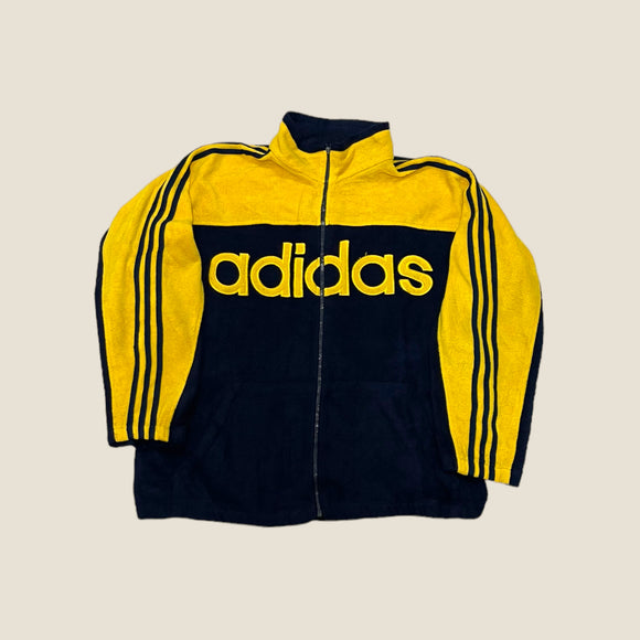 Vintage 90s Adidas Spell Out Navy Fleece - Men's XL
