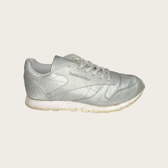Reebok Classic Sparkly Silver Trainers - UK 8