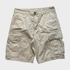 Levi's Baggy Cargo Shorts Men's Cream Tan Relaxed Wide Leg Size 32 Waist