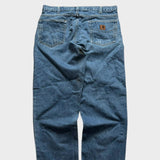 Carhartt Baggy Blue Jeans Men's Relaxed Wide Leg Denim 36x31