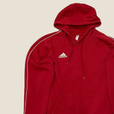 Adidas Red Spell Out Hoodie - Size Large