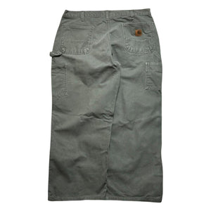 Carhartt Green Carpenter Jeans Pants Trousers Baggy Wide Leg Men's 38x27